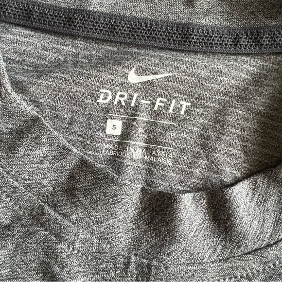 Nike PSU Long Sleeve Shirt Gray/Navy Blue Size S - Picture 2 of 4